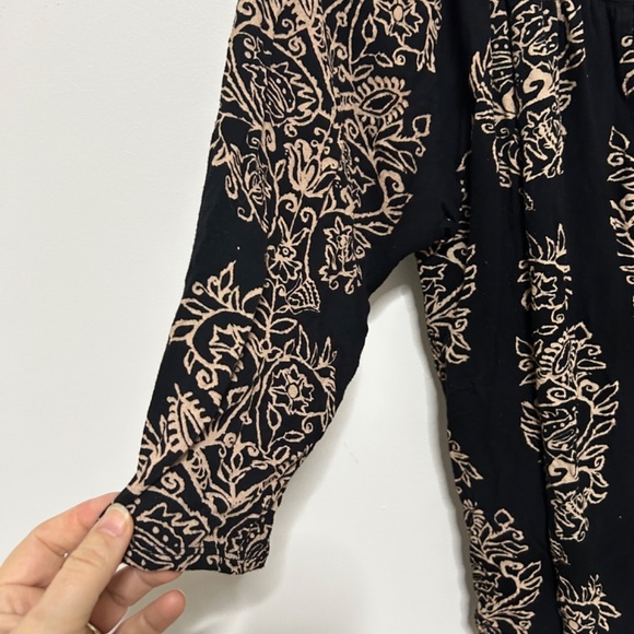 Lucky Brand 2XL/2G Boho Paisley  Flowy 3/4 Length Sleeve lightweight Blouse - Picture 10 of 12